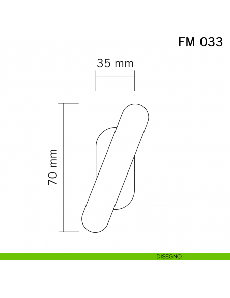 Maniglia in ferro per finestra martellina FM 033 Il Forgiato disegno