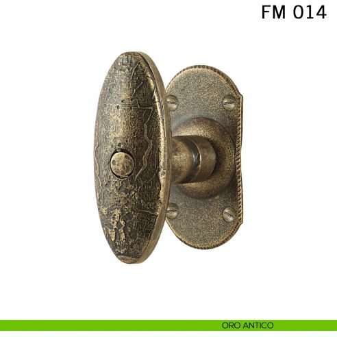 Maniglia in ferro per finestra martellina FM 014 Il Forgiato oro antico