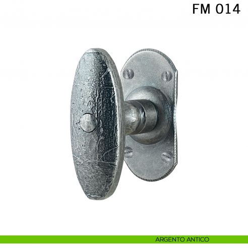 Maniglia in ferro per finestra martellina FM 014 Il Forgiato argento antico