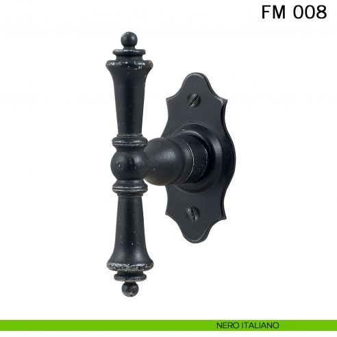 Maniglia in ferro per finestra martellina FM 008 Il Forgiato nero italiano