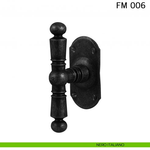Maniglia in ferro per finestra martellina FM 006 Il Forgiato nero italiano