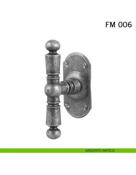 Maniglia in ferro per finestra martellina FM 006 Il Forgiato argento antico