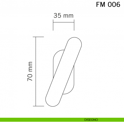Maniglia in ferro per finestra martellina FM 006 Il Forgiato disegno