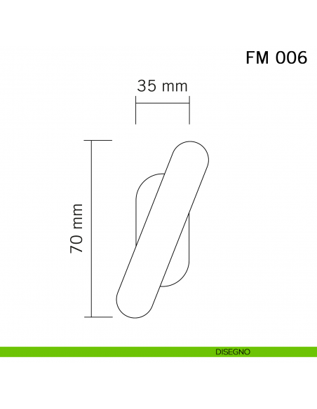 Maniglia in ferro per finestra martellina FM 006 Il Forgiato disegno