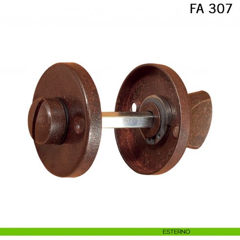 Nottolino in ferro per porta FM 307 Il Forgiato lato esterno