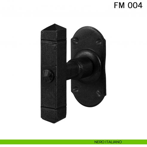Maniglia in ferro per finestra martellina FM 004 Il Forgiato nero italiano