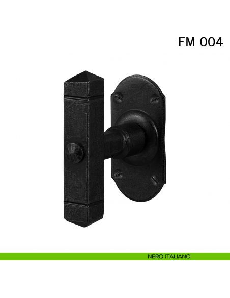 Maniglia in ferro per finestra martellina FM 004 Il Forgiato nero italiano