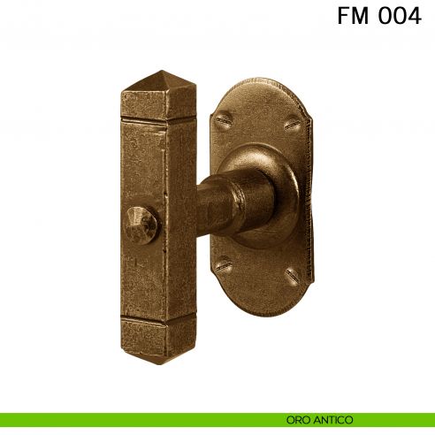 Maniglia in ferro per finestra martellina FM 004 Il Forgiato oro antico