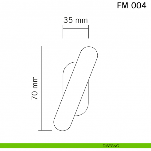 Maniglia in ferro per finestra martellina FM 004 Il Forgiato disegno