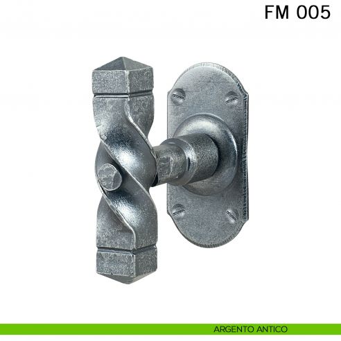 Maniglia in ferro per finestra martellina FM 005 Il Forgiato argento antico