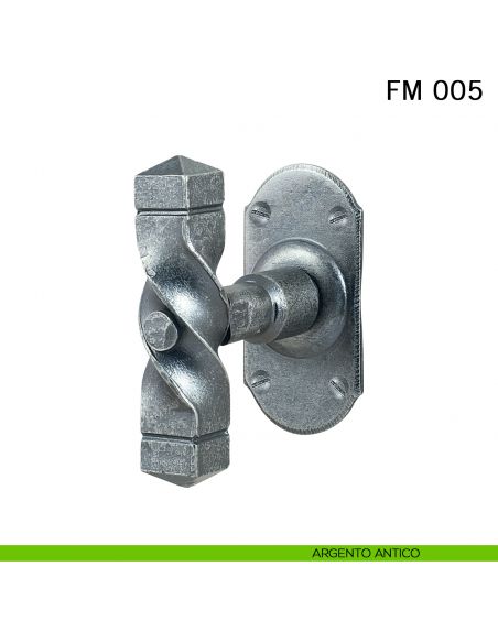 Maniglia in ferro per finestra martellina FM 005 Il Forgiato argento antico
