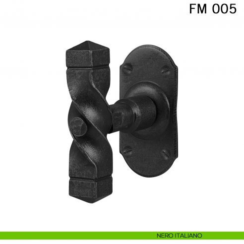 Maniglia in ferro per finestra martellina FM 005 Il Forgiato nero italiano