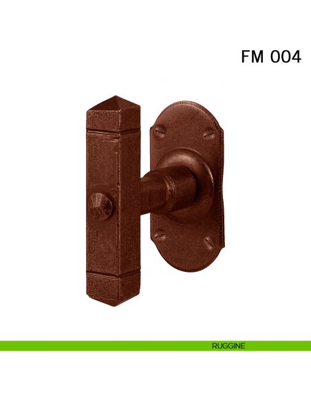 Maniglia in ferro per finestra martellina FM 004 Il Forgiato ruggine