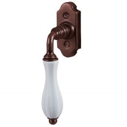 Maniglia porcellana e ferro per finestra martellina DK FM 383 Il Forgiato