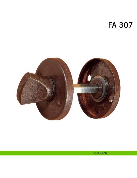 Nottolino in ferro per porta FM 307 Il Forgiato ruggine