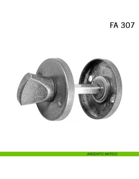 Nottolino in ferro per porta FM 307 Il Forgiato argento antico