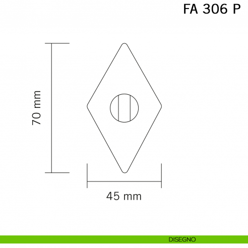 Nottolino in ferro per porta FM 306 P Il Forgiato disegno