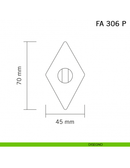 Nottolino in ferro per porta FM 306 P Il Forgiato disegno