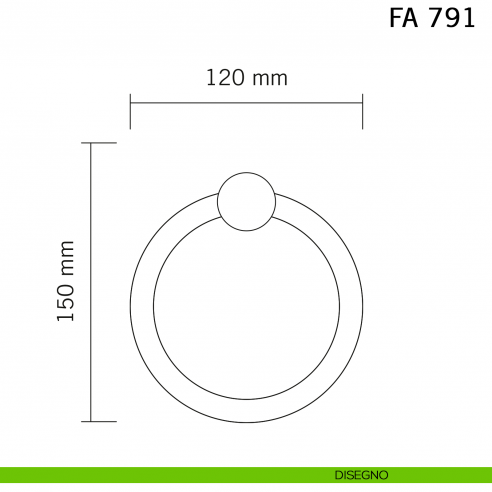 Battente in ferro per porta FA 791 Il Forgiato disegno