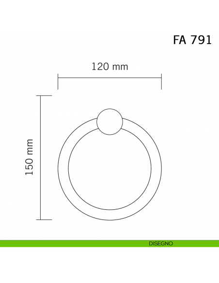 Battente in ferro per porta FA 791 Il Forgiato disegno