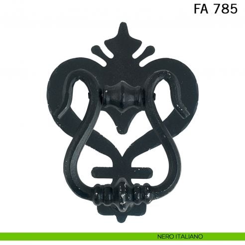 Battente in ferro per porta Toscano FA 785 Il Forgiato nero italiano