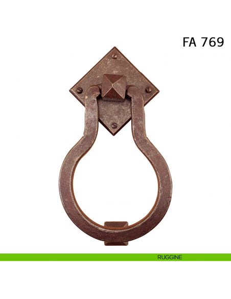 Battente in ferro per porta Pera FA 769.14 Il Forgiato misura 120x170 mm ruggine