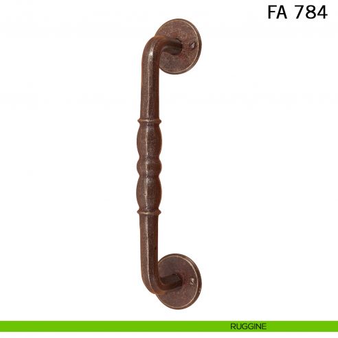 Maniglione in ferro per porta dritto FA 784 Il Forgiato misura 260 mm ruggine