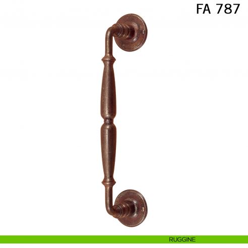 Maniglione in ferro per porta dritto FA 787 Il Forgiato misura 270 mm ruggine