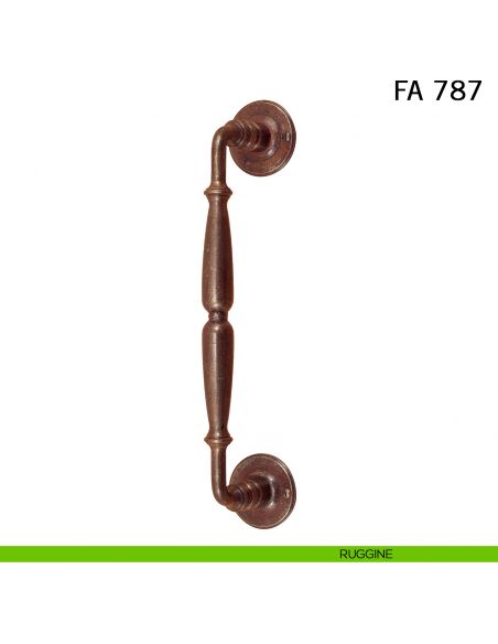Maniglione in ferro per porta dritto FA 787 Il Forgiato misura 270 mm ruggine
