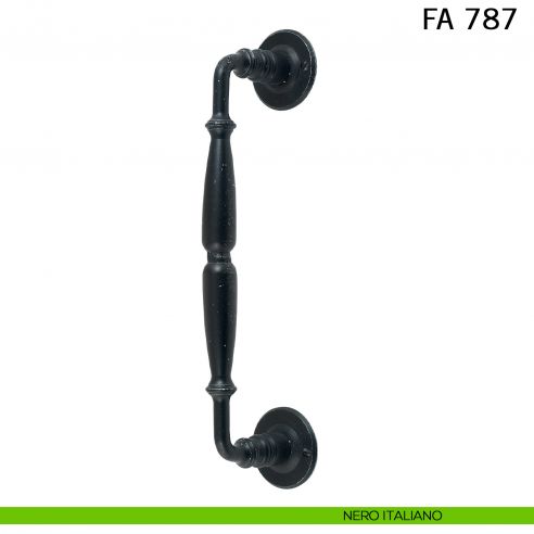 Maniglione in ferro per porta dritto FA 787 Il Forgiato misura 270 mm nero italiano