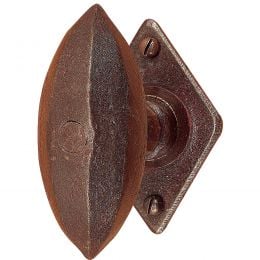 Pomolo ovale fisso in ferro per porta Il Forgiato FA 798