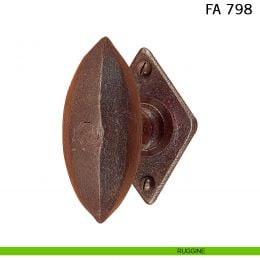 Pomolo ovale fisso in ferro per porta Il Forgiato FA 798 2