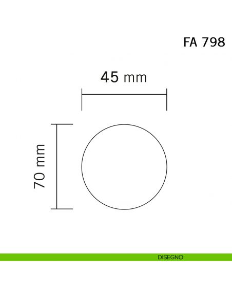 Pomolo ovale fisso in ferro per porta Il Forgiato FA 798 disegno