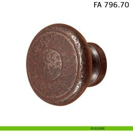 Pomolo ovale fisso in ferro per porta Il Forgiato FA 796.70 2