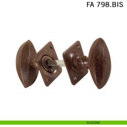 Pomolo ovale girevole in ferro per porta Il Forgiato FA 798.BIS 2