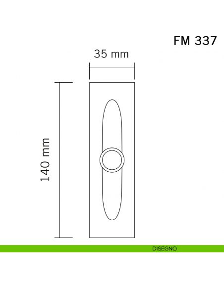 Maniglia in ferro per finestra cremonese FM 337 Il Forgiato disegno
