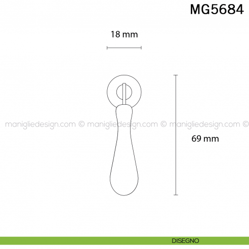 Pendente per mobile classico Metal Style Oro di Valenza MG5684 disegno