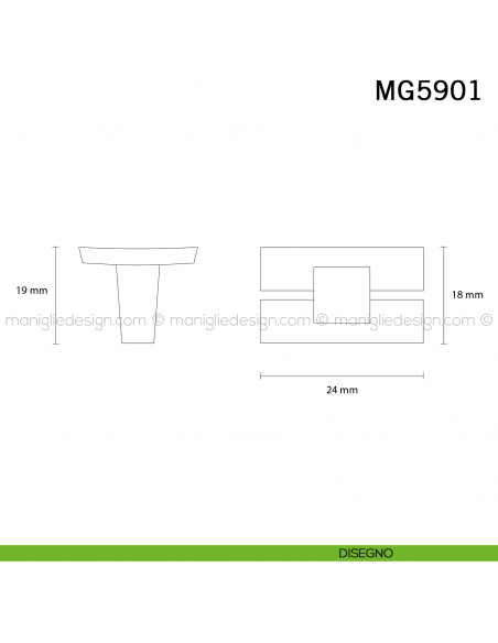 Pomolo anticato per mobile arte povera Metal Style Florence MG5901.
