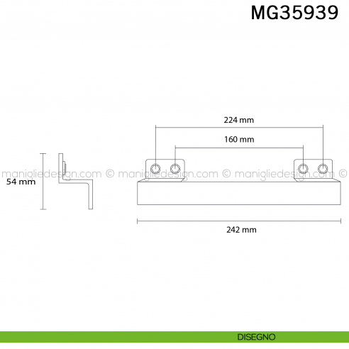 Maniglia per mobile stile industriale Metal Style Iron Effect MG35939 disegno