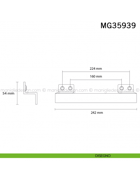 Maniglia per mobile stile industriale Metal Style Iron Effect MG35939 disegno