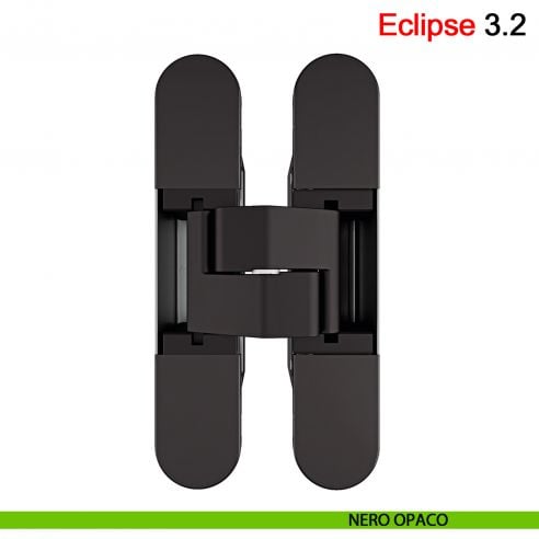 Cerniera a scomparsa regolabile per porta AGB Eclipse 3.2 nero opaco