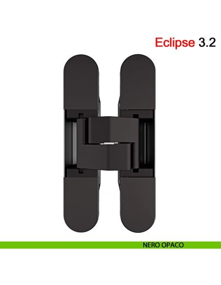 Cerniera a scomparsa regolabile per porta AGB Eclipse 3.2 nero opaco