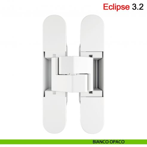 Cerniera a scomparsa regolabile per porta AGB Eclipse 3.2 bianco opaco