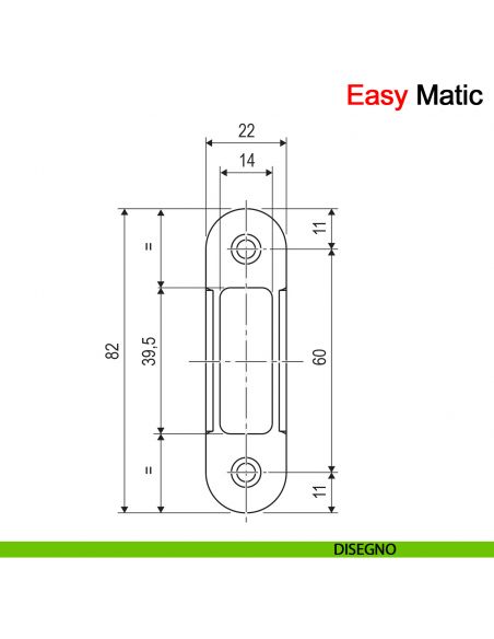 Incontro Easy-Matic AGB regolabile per porta a battente disegno