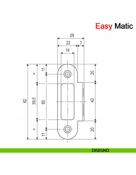 Incontro Easy-Matic AGB per porta a filo disegno