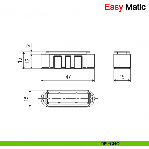 Vaschetta regolabile per incontro Easy-Matic AGB disegno