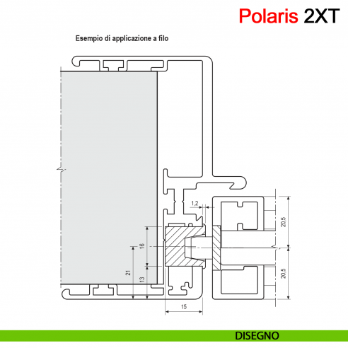 Incontro Alutop XT per serratura magnetica AGB per alluminio