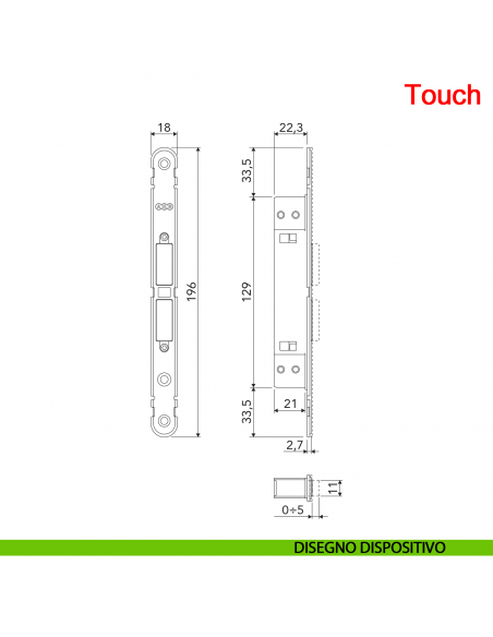 Touch AGB ritenuta magnetica regolabile per porta disegno