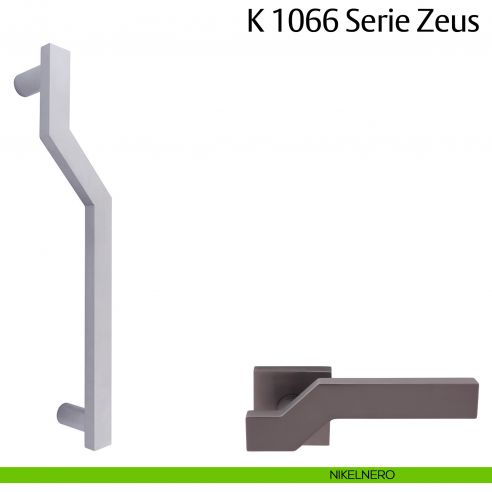 Maniglione per porta K 1066 Zeus Valli & Valli nikelnero