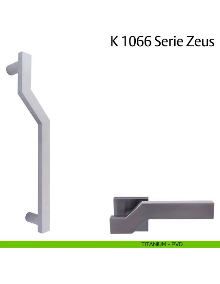 Maniglione per porta K 1066 Zeus Valli & Valli titanium PVD